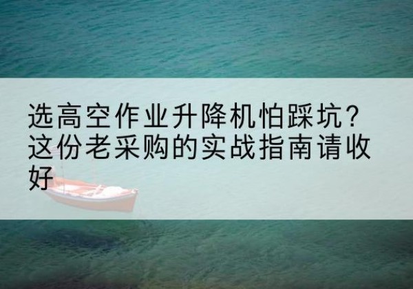 信都高空作业升降机厂家推荐-选高空作业升降机怕踩坑？这份老采购的实战指南请收好